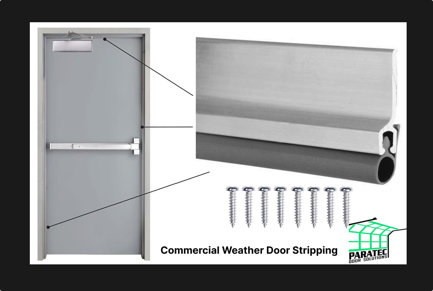 commercial metal door weather stripping