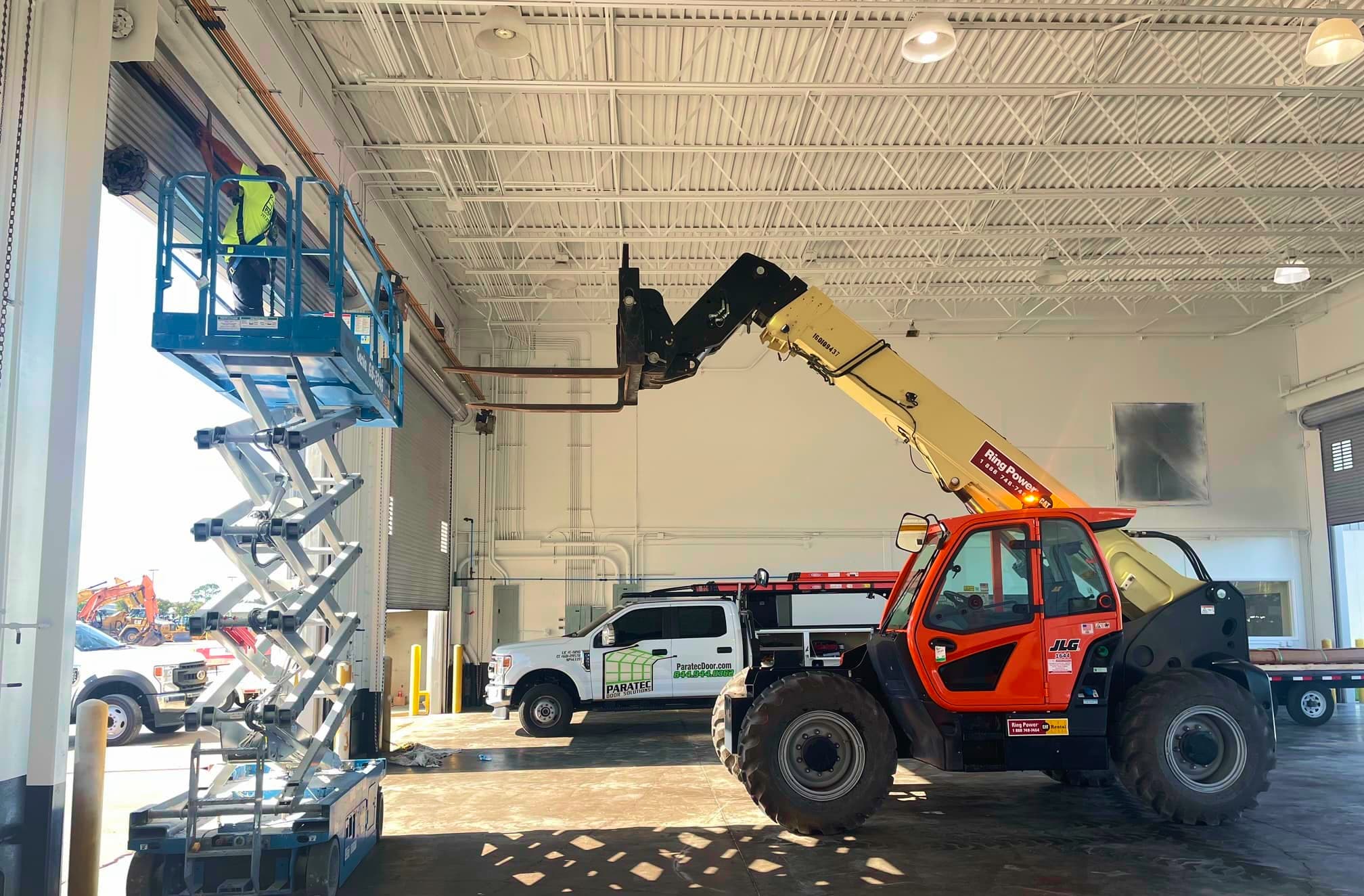 Fire rated swing door system inside a commercial lobby